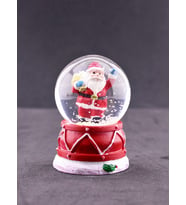 Noel Baba Hediye Torbası Mini Boy Işıklı Yılbaşı Kar Küresi 6.5 cm 4-5 A
