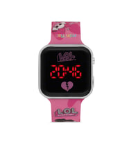 Miniflak LOL Surprise! Lisanslı LOL8001 Pembe-Siyah Square Led Çocuk Saati