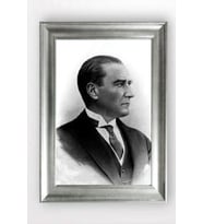 Gümüş Çerçeveli Atatürk Tablo a719