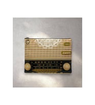 Retro Radyo Dantel Detaylı Görünümlü Vintage Clutch Portföy Çanta (Siyah-Siyah)
