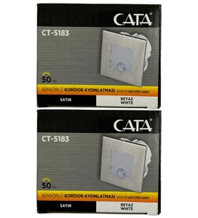 Cata CT-5183 1,5W 6400K (Beyaz Işık) Sensörlü Koridor Aydınlatması (2 Adet)