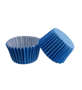 Cupcake Kalıbı Pet Kapsül  Kek Kalıbı 48X34 MM (100 Adet)  Mavi