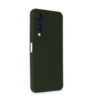 Vivo Y17s Kılıf Nano İçi Kadife  - Koyu Yeşil