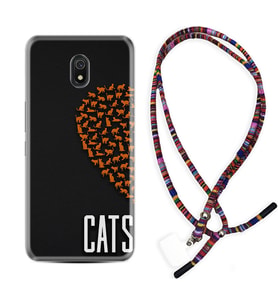 Xiaomi Redmi 8A 8 Pro 9C 9T 10C 11T Pro Kılıf Boyun Asklı Rasta Silikon Cats 1792