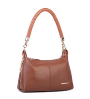 Nas Bag Kadın Mini Omuz ve Çapraz Çanta Örgülü Askılı - Taba Victoria
