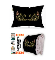 Kelebek Motif Desen Baskılı Tv Battaniyeli Opsiyonel Dekoratif Yastık Battaniye 2in1 Gifts