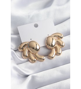 Pirinç Gold Renk Kadın Küpe
