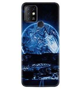INFINIX Hot 8 9 10 11S Hot 10 Play 10T Kılıf Desemli Silikon Mavi Gece 1605