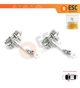 Peugeot 206 206+ HB CC SW 9181C8  İçin 2 EA Ön Sağ ve Sol Kapı Gergi Yayı