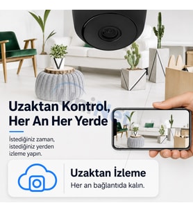 Uninet 1080P Kablosuz Mini Güvenlik Kamerası – Telefonda Canlı Izleme ve Kayıt Özelliği