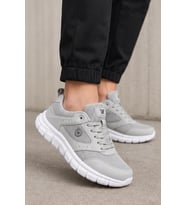 PureWalk Unisex Siyah Beyaz KalınTabanlı Spor Ayakkabı - Hafif Esnek Günlük Yürüyüş Sneaker Rahat Koşu ve Şehir Ayakkabısı