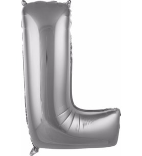 Pazariz  Balon L Harf 76 cm Gümüş Folyo Balon 34 Inc