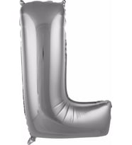 Pazariz  Balon L Harf 76 cm Gümüş Folyo Balon 34 Inc