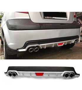 Hyundai Getz Gri Difüzör Difizör Yuvarlak Egzoz Görünüm Kulaklı Tip