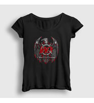 Presmono Kadın Siyah Eagle Slayer T-Shirt 111142tt