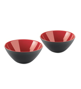 Guzzini My Fusıon 2'li Kase Siyah Kırmızı 12 cm