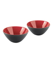 Guzzini My Fusıon 2'li Kase Siyah Kırmızı 12 cm
