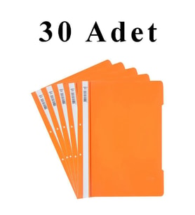 30 Adet A4 Turuncu Telli Dosya 1 Paket Ekonomik Kaliteli Telli Dosya Ofis Büro Okul