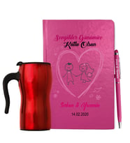 Sevgililer Gününe Özel Defter Kalem & Termos Mug Hediye Seti 24
