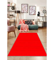 Kırmızı Sade Desensiz Kaymaz Tabanlı Dekoratif Halı ST04 - 100 x 160 cm