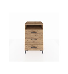 Kronos Komodin Tek Raflı 3 Çekmeceli 60x59x96 Çam-Çam