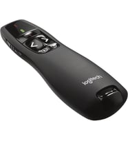 Logitech R400 Presenter, Usb Alıcı Üzerinden Kablosuz 2,4 Ghz Bağlantı, 15 M Menzil, Kırmızı Lazer İşaretleyici, Sezgisel Kullanım Elemanları, 6 Tuş, Pil Göstergesi, Pc - Siyah, İngilizce Ambalaj Outlet