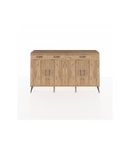 Arges Konsol 4 Raflı 3 Çekmeceli 4 Kapaklı 176x30x99 Çam-Çam