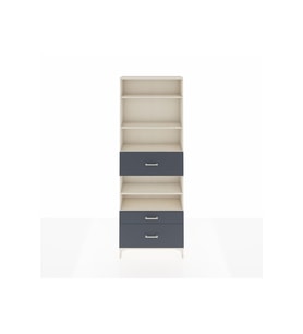 Arges Dolap 5 Raflı 3 Çekmeceli 88x30x243 Aytaşı-Antrasit