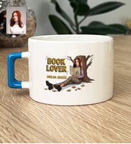 Kişiye Özel Karikatürlü Book Lover Lüks Fincan Doğum Günü Hediyesi