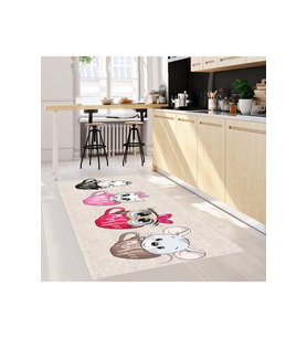 Rovigo Home Dijital Baskı Yıkanabilir Kaymaz Taban Mutfak Halısı RVG2085-SM11 (Bej)