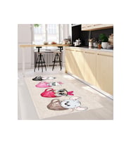 Rovigo Home Dijital Baskı Yıkanabilir Kaymaz Taban Mutfak Halısı RVG2085-SM11 (Bej)