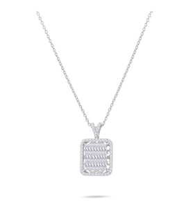 0.55 Karat Baget Pırlanta Kolye