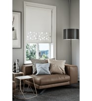 Lazer Kesim Mat Stor Perde, Lazer Kesimli Modern Serisi, M-161001 Beyaz Renk
