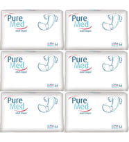 Puremed Yetişkin Bezi Bel Bantlı Tekstil Yüzey M - Orta - Medium 180 Adet (6PK*30)