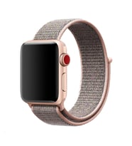 Apple Watch 40mm Uyumlu Kordon Hasır Örgü Cırt Cırtlı Terletmeyen Zore KRD-03 Kumaş Kayış