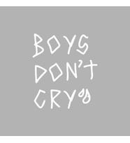 Boys Dont Cry Araba Sticker siyah 15x17 CM (Beyaz)
