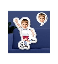 Kişiye Özel Fotoğraflı Futbolcu Yastık 115521 50 cm