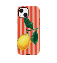 iPhone 15 Plus Vorian Çift Katmanlı Kılıf Sicilian Lemon Red Stripe