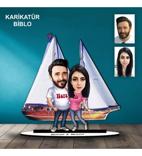 KİŞİYE ÖZEL KAPTAN TASARIMLI KARİKATÜR BİBLO B100