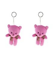 Anahtarlık pelüş Ayıcık Anahtarlık İkili Set Fuşya 12 Cm