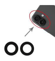 iPhone 16 / 16 Plus için 2'si 1 arada Arka Kamera Lensi Kamera Lens Camı