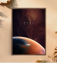 Mars Uzay Metal Poster Metal Tablo Metal Üzerine Baskılı Metal Poster Ev Duvar Dekorasyon