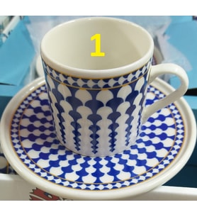 SM GÜLCE 6 LI KAHVE SETİ DİJ. ARYILDIZ DESENLİ