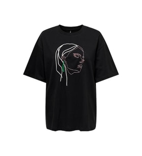 Only Onlola S/S Gırl Top Box Jrs Kadın T-shirt (Siyah)
