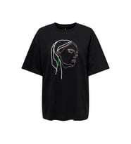 Only Onlola S/S Gırl Top Box Jrs Kadın T-shirt (Siyah)