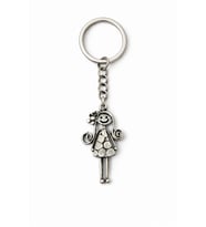 Happy Doll Charm – Figürlü Gümüş Renk Unisex Metal Anahtarlık