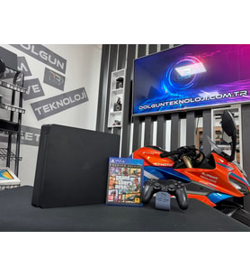 PlayStation 4 Slim 500GB Tek Kol + Grand Theft Auto 5 (GTA 5) Oyun CD’si (İKİNCİ EL)