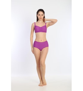 Kadın İnce Askılı Ayarlanabilir Bikini 7277MOR