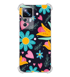 PrintiFy Xiaomi Mi 12T Pro Uyumlu Retro Color 1 Baskılı Şeffaf Köşe Korumalı Antişok Kılıf