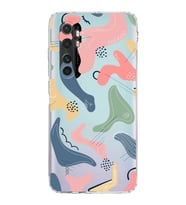 Xiaomi  Mi Note 10 Lite  Kamera Korumalı Kapak Abstract Tasarımlı Şeffaf  Kılıf